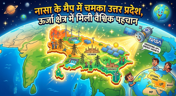 नासा के मैप में चमका उत्तर प्रदेश, ऊर्जा क्षेत्र में मिली वैश्विक पहचान