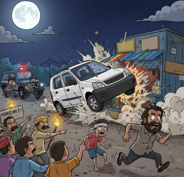 रफ्तार का कहर: दुकान में घुसी कार, मासूम गंभीर रूप से घायल