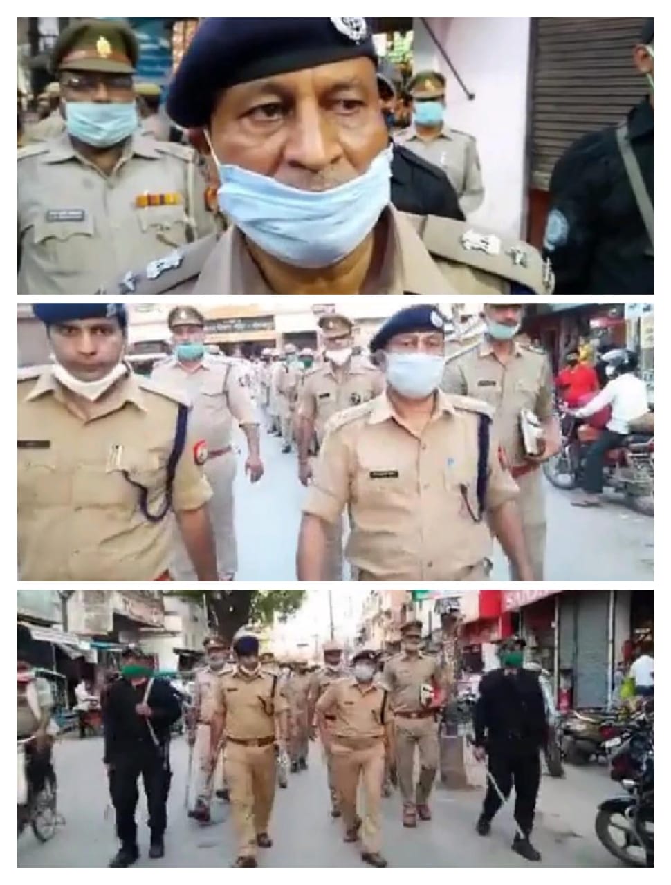 मिर्जापुर पुलिस अधीक्षक कार्यालय से निकाला गया रुट मार्च