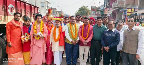 श्री राम कथा को लेकर निकली भव्य कलश यात्रा,गूंजा चहुंओर श्रीराम नाम का जयघोष