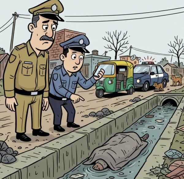 पारा: नाले में मिला अज्ञात व्यक्ति का शव, मृतक की हुई पहचान