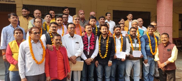 भारतीय राष्ट्रीय पत्रकार महासंघ के चुनाव में विनोद सिंह अध्यक्ष व साकेत हुए महामंत्री निर्वाचित