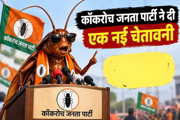 कॉकरोच जनता पार्टी ने दी एक नई चेतावनी