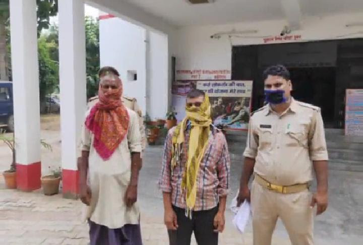 मिर्जापुर जिले की जमालपुर थाना पुलिस ने दो वांछित आरोपियों को किया गिरफतार