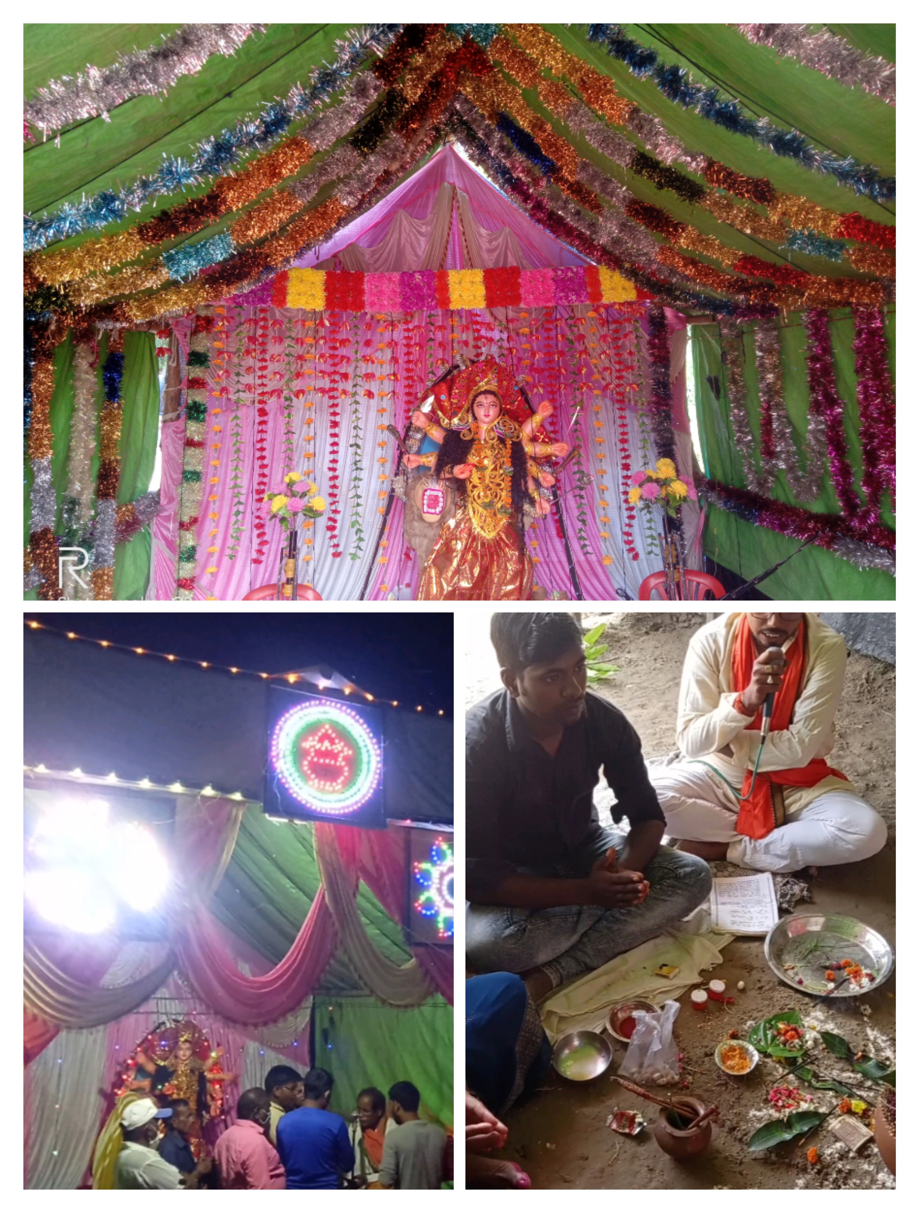 ग्रामसभा हरिहरपुर कैलहा में नवरात्रि के प्रथम दिन धूम धाम से मा दुर्गा जी की पूजा प्रारंभ हुई