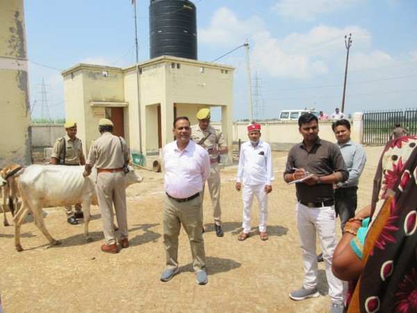 जिलाधिकारी ने वृहद गौ सरक्षण केन्द्र सल्लिया का किया आकस्मिक निरीक्षण।