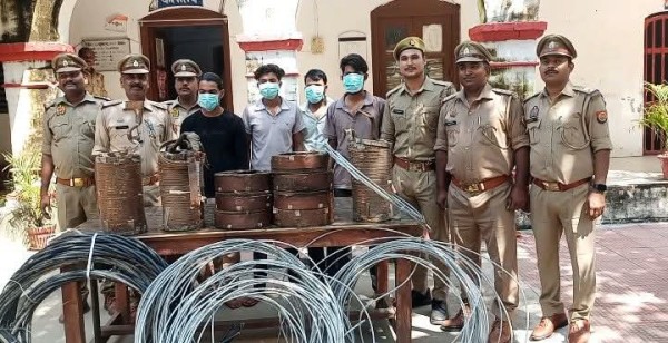 मलिहाबाद पुलिस ने दबोचा तार चोर गिरोह, सात लाख का तार बरामद