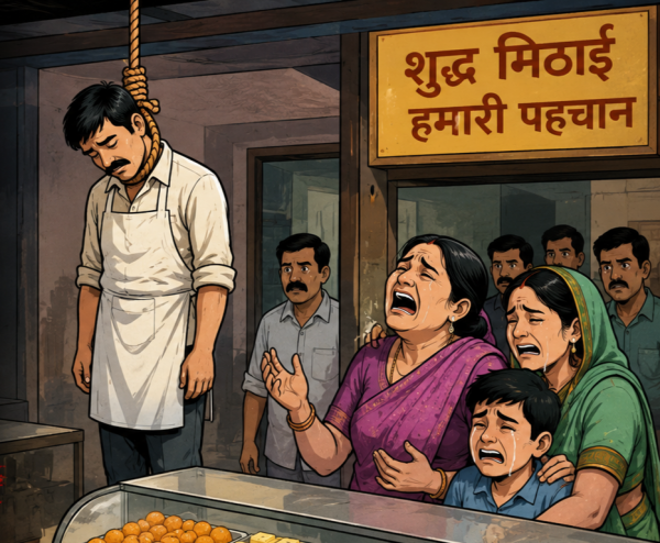 हलवाई ने फांसी लगाकर की आत्महत्या, परिवार में मचा कोहराम